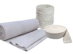 Асбестотехнические изделия: ткань; шнур, Раскр. : 1.2х0.8; 1.2х1; 0.6х1; 0.8х1 м