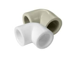 Dirsək polipropilen, polietilen, metal-plastik Çap: 6-2200 mm, Qalınlıq: 0,8-87 mm