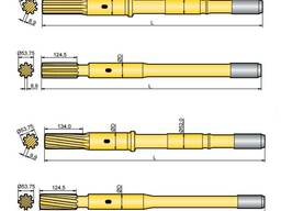 Хвостовик аналог Atlas Copco COP 2150, COP 2150EX, COP 2550, COP 2550EX