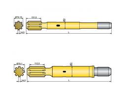 Хвостовик аналог Sandvik/Tamrock HL 1500