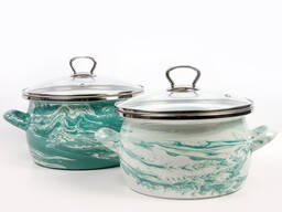 Кастрюля стальная эмалированная серии "Шейк"