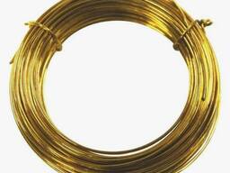 Латунная проволока твердая, Марка: л63; Л63м; лс59-1, D= 0,1-15 мм в Баку