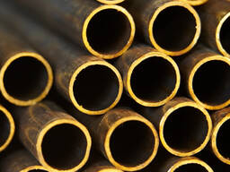 Латунная труба Марка: Л68; Л63; ЛС59-1…, D= 1,5-475 мм, s= 0,1-175 мм, Состояние: полутвер