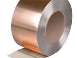 Лента биметаллическая Шир: 10-400 мм Толщ. : 0.1-1.5 мм, Марка1: АЖК; МНЦ15-20