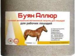 Лизунец солевой минерально-витаминный для лошадей "Буян Аллюр"