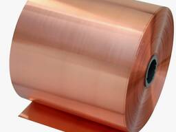 Медная лента кровельная, B= 5-1000 мм, s= 0,015-7 мм, Марка: М1; М1м; Cu-DHP в Баку