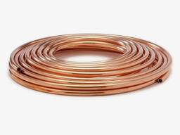 Медная труба Диаметр: 8; 10; 12. .. мм, Стенка: 1; 1,5; 2. .. мм, Марка: М2; М1м; М2т. ..