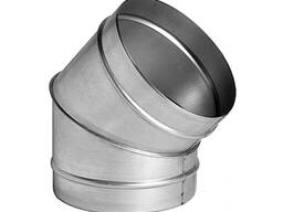 Отвод воздуховода круглый полипропиленовый, нержавеющий стальной ДУ 100—1250