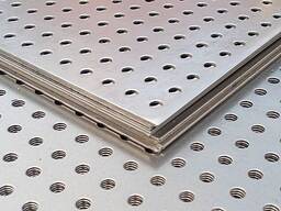 Перфорированный металлический лист 0,4—10 мм, раскрой 1х2; 1.25х2.5; 0.5х3 м