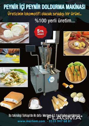 Peynir içi peynir doldurma makinası. 100% Yerli üretim