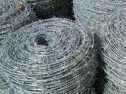 Проволока колючая однорядная, с одноосновной и двусоставной основой, 1,6—3 мм