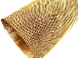 Сетка латунная D= 0,01-1,6 мм, Размер: 2х2; 0.2х0.2…, Раскрой: 0.1хL; 1.5хL; 1хL…, Тип: тк