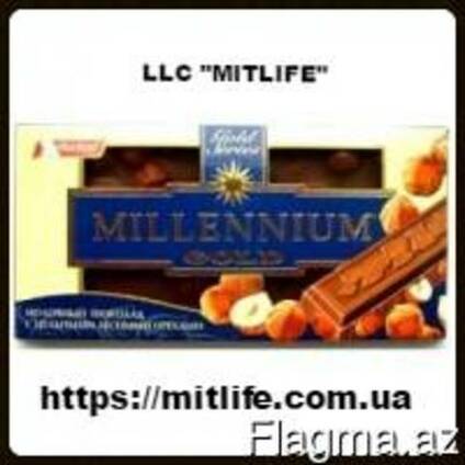 Шоколад Millennium с бесцельным лесным орехом молочный